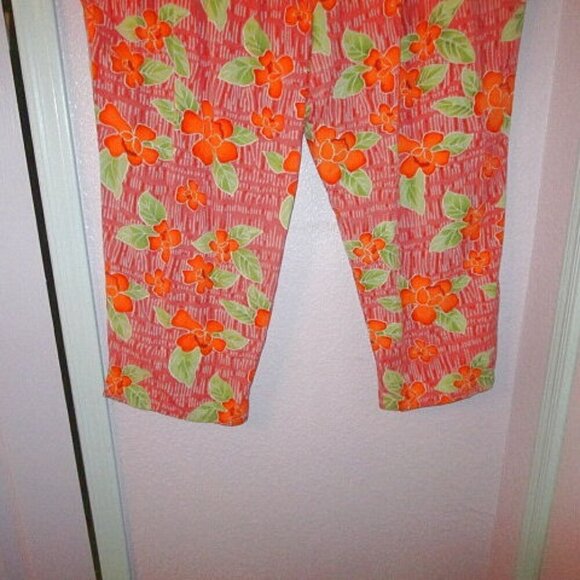 Tahiti Reef Wide Leg Pants Size 3X Pockets Elastic Waist Pull On High Rise Crop - Picture 11 of 11